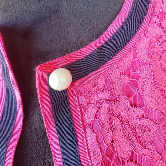 NWT RSVP by Talbots Flower-Filled Corded Lace Jacket Size 10 - Picture 11 of 16